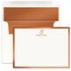 Your Initial and Text Metallic Bordered Flat Note Cards - Raised Ink Image 5 of 5